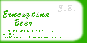 ernesztina beer business card